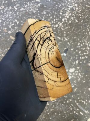 woolly mammoth tusk block stabilized with resin unique fossil knife handle material