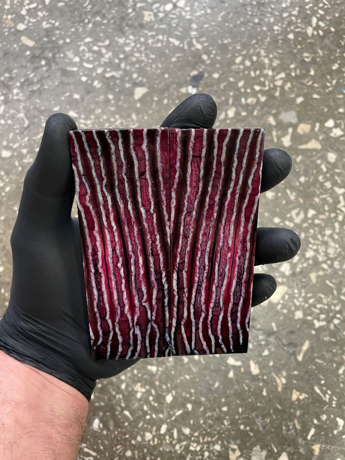 mammoth tooth stabilized knife handle scales pair TOS49