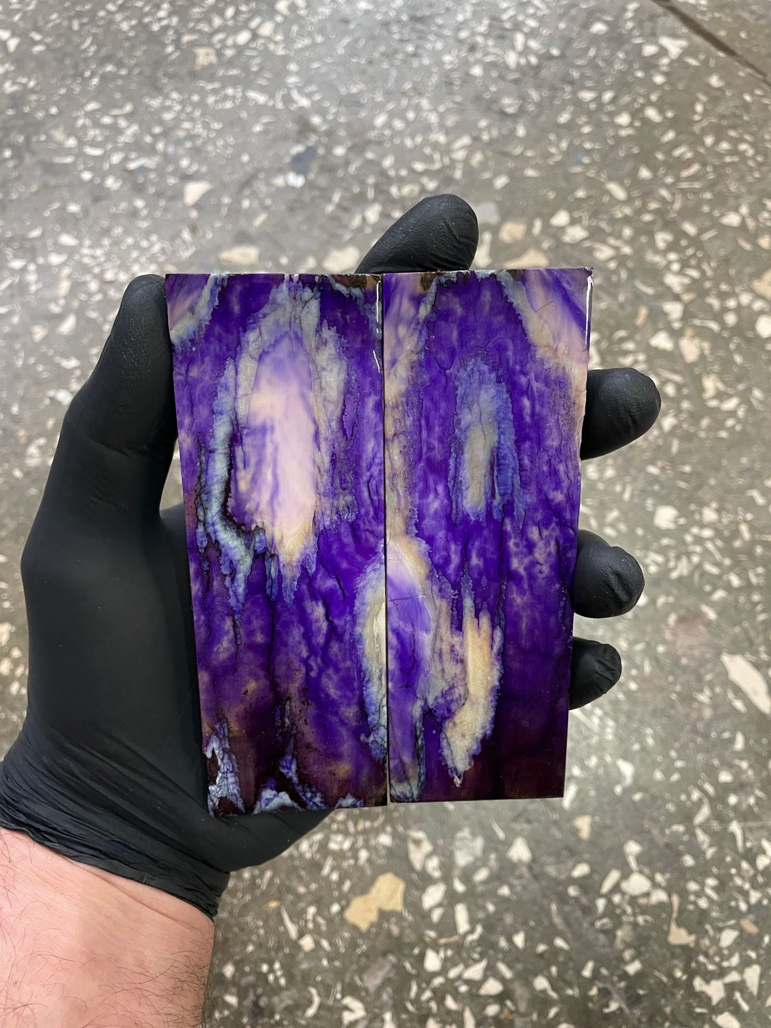 mammoth tooth stabilized knife handle scales pair TOS53