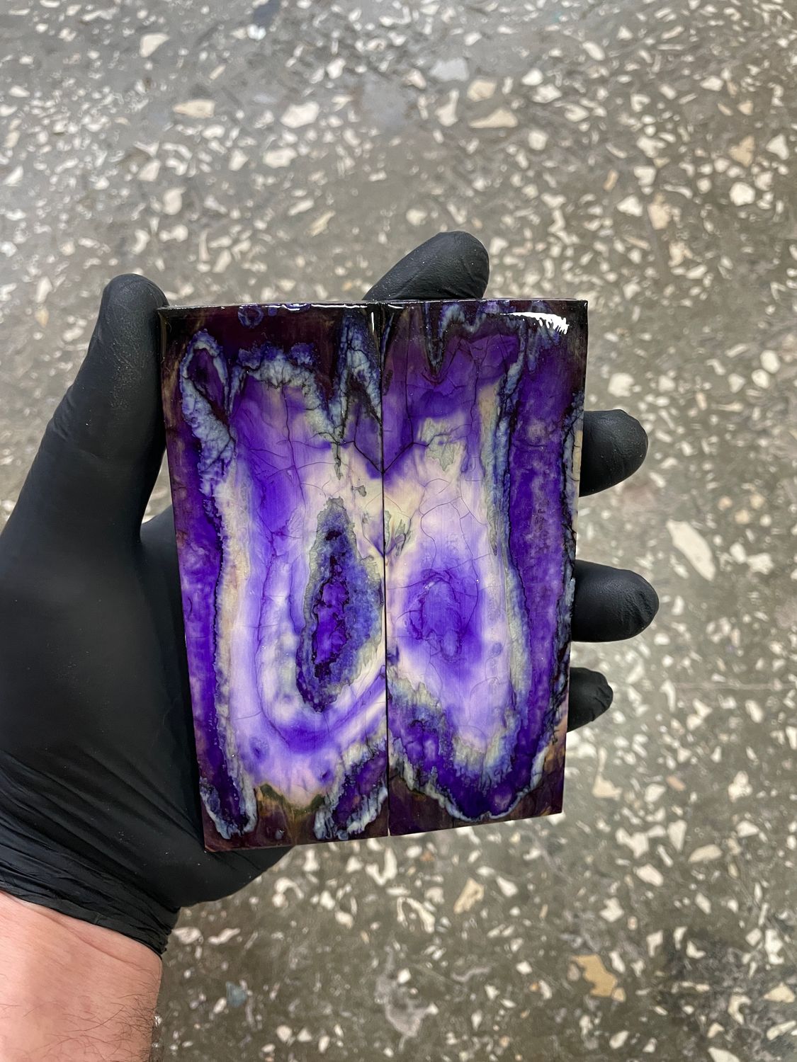 mammoth tooth stabilized knife handle scales pair TOS54