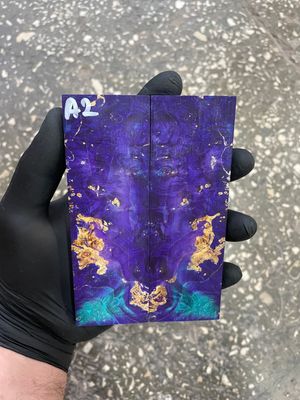 Maple burl stabilized pair scales A2