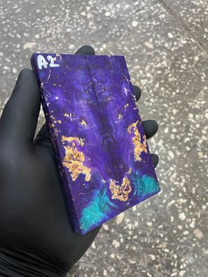 Maple burl stabilized wood scales for knife making – unique figured wood pair ready for shaping