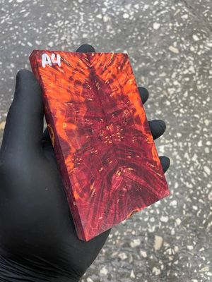 Maple burl stabilized wood scales for knife making – unique figured wood pair ready for shaping