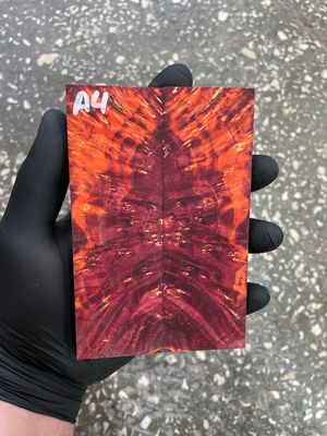 Maple burl stabilized pair scales A4