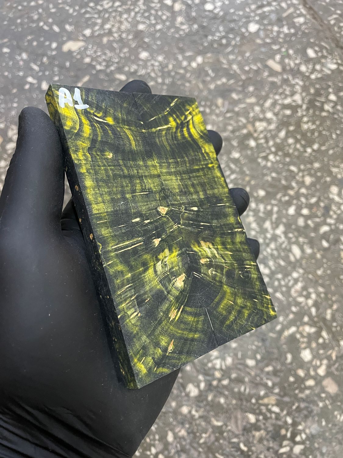 Maple burl stabilized wood scales for knife making – unique figured wood pair ready for shaping