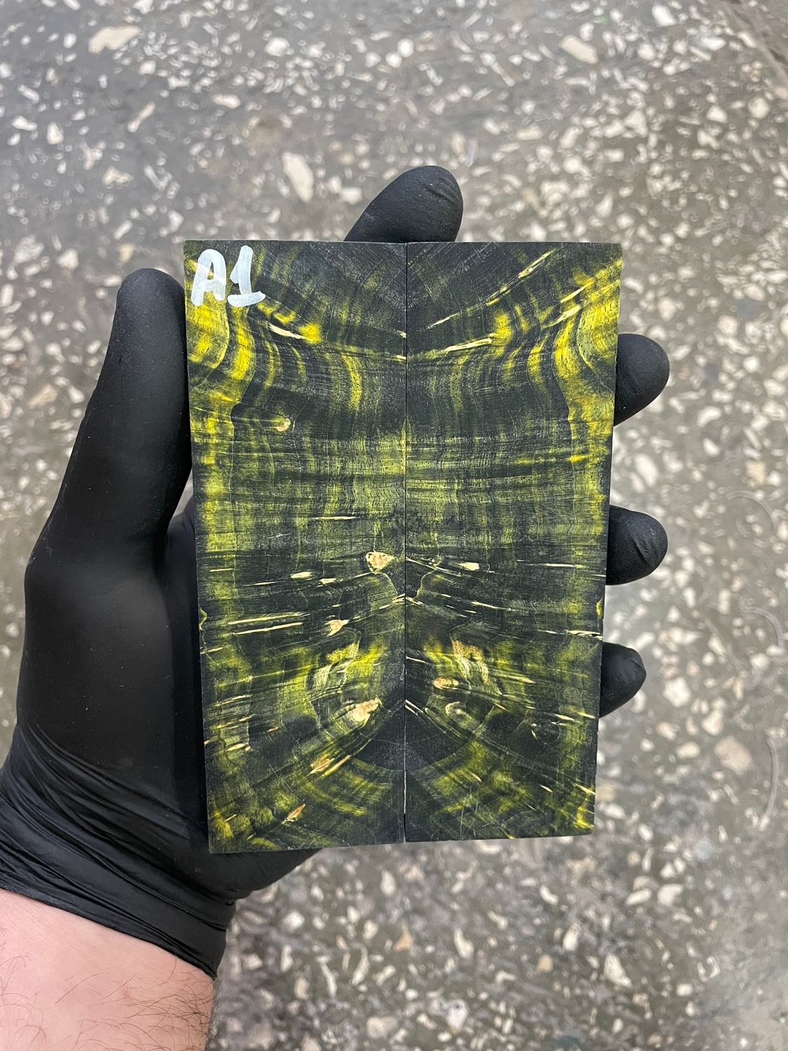 Maple burl stabilized pair scales A1