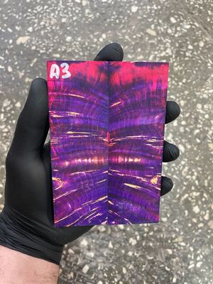 Maple burl stabilized pair scales A3