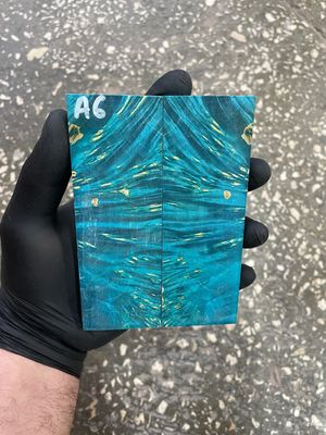 Maple burl stabilized pair scales A6