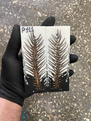 Pinecone in resin scales for knifehandle 5.19-1.73-0.43inch P111