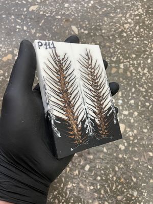 stabilized pinecone in resin knife scales unique pattern custom knifemaking material