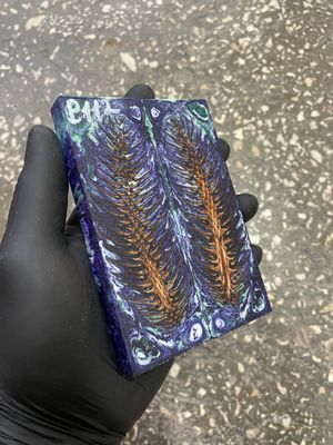 stabilized pinecone in resin knife scales unique pattern custom knifemaking material
