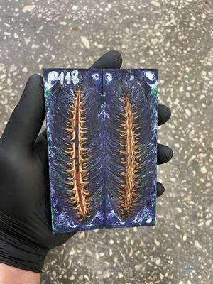 Pinecone in resin scales for knifehandle 5.19-1.73-0.43inch P118