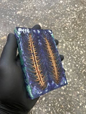 stabilized pinecone in resin knife scales unique pattern custom knifemaking material