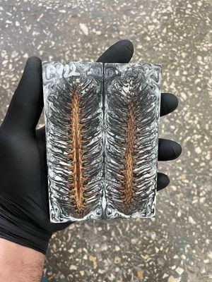 Pinecone in resin scales for knifehandle 5.19-1.73-0.43inch P122