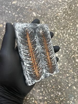stabilized pinecone in resin knife scales unique pattern custom knifemaking material