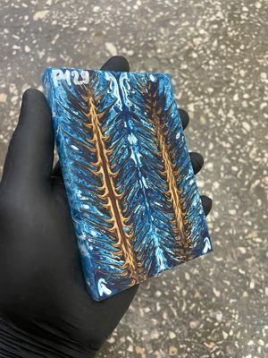 stabilized pinecone in resin knife scales unique pattern custom knifemaking material