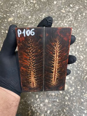 Pinecone in resin scales for knifehandle 5.19-1.73-0.43inch P106