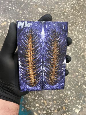 Pinecone in resin scales for knifehandle 5.19-1.73-0.43inch P130
