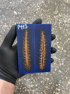 Pinecone in resin scales for knifehandle 5.19-1.73-0.43inch P113