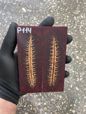 Pinecone in resin scales for knifehandle 5.19-1.73-0.43inch P114