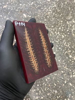 stabilized pinecone in resin knife scales unique pattern custom knifemaking material