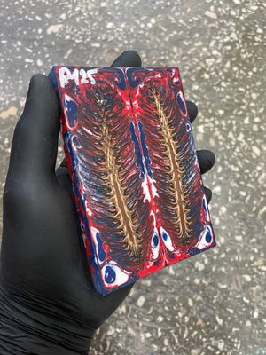 stabilized pinecone in resin knife scales unique pattern custom knifemaking material