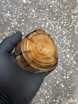 Natural woolly mammoth tusk disk slab unique pattern stabilized ivory material