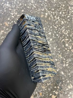 Mammoth tooth knife block stabilized for knifehandle or handmade 5.23-1.88-1.18 inch TTH4