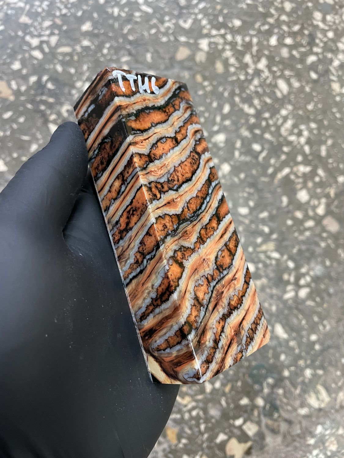 Mammoth tooth knife block stabilized for knifehandle or handmade 4.92-1.85-1.22 inch TTH6