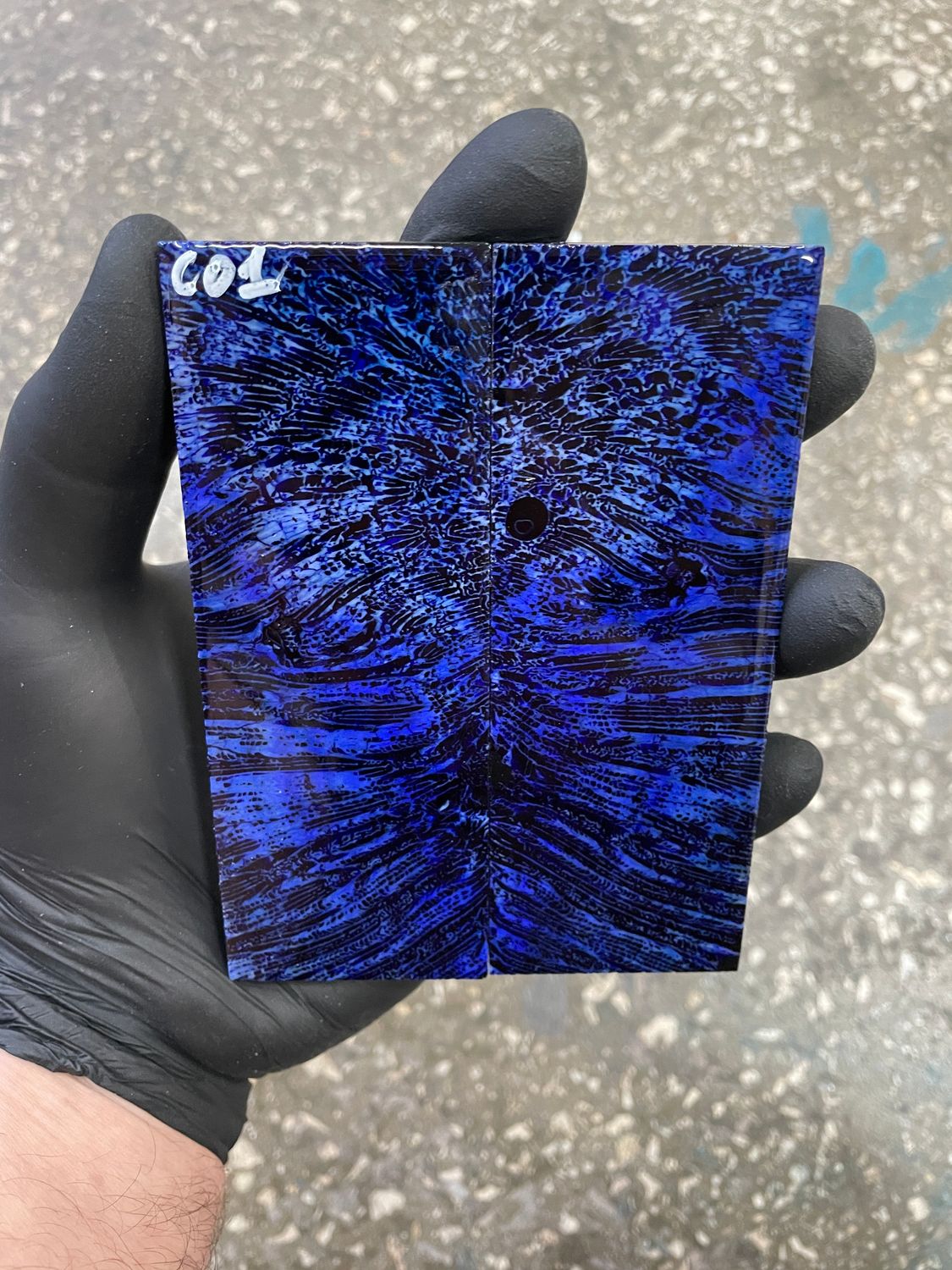 Coral stabilzied knife scales 5.15-1.77-0.39 inch CO1