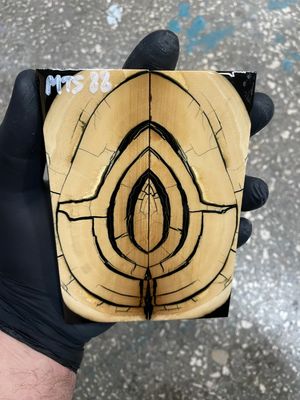 Mammoth tusk scales for knifehandle 5.23-1.85-0.47 inch MTS88