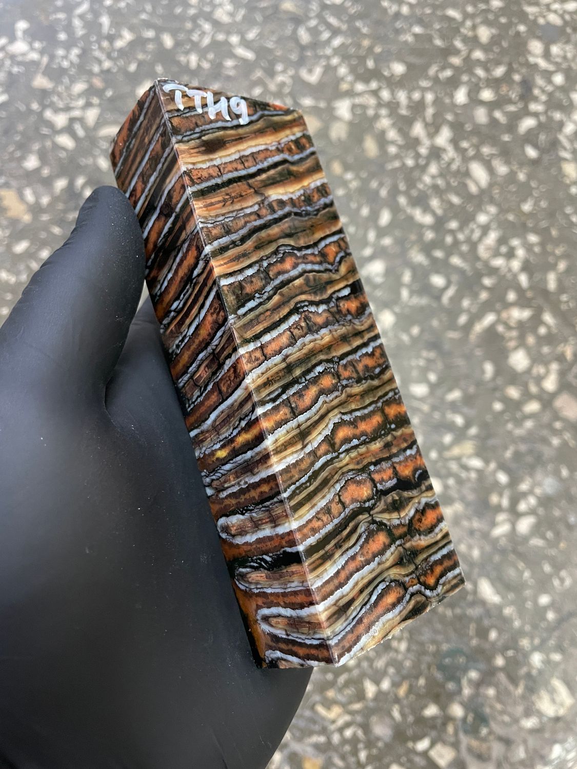 Mammoth tooth knife block stabilized for knifehandle or handmade 5.31-1.85-1.22 inch TTH9