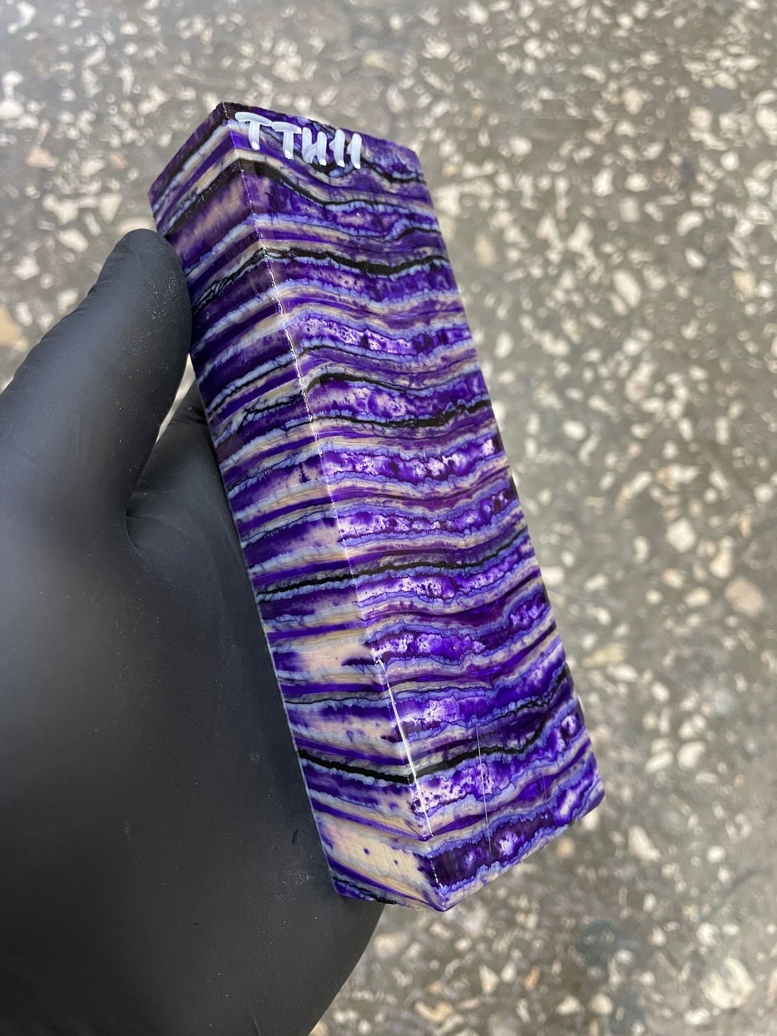 Mammoth tooth knife block stabilized for knifehandle or handmade 5.35-1.88-1.18 inch TTH11