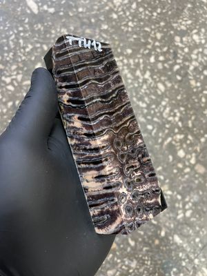 Mammoth tooth knife block stabilized for knifehandle or handmade 5.35-1.88-1.18 inch TTH12