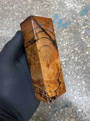 Mammoth tusk knife block stabilized for knifehandle or handmade 5.35-1.85-1.37 inch TUB20