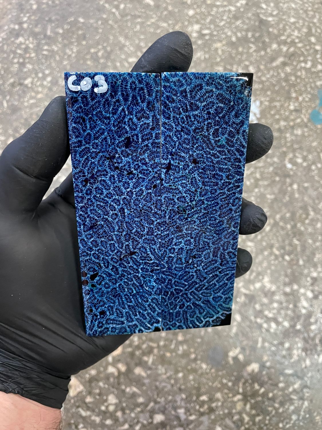 Coral stabilzied knife scales 5.11-1.57-0.31 inch CO3