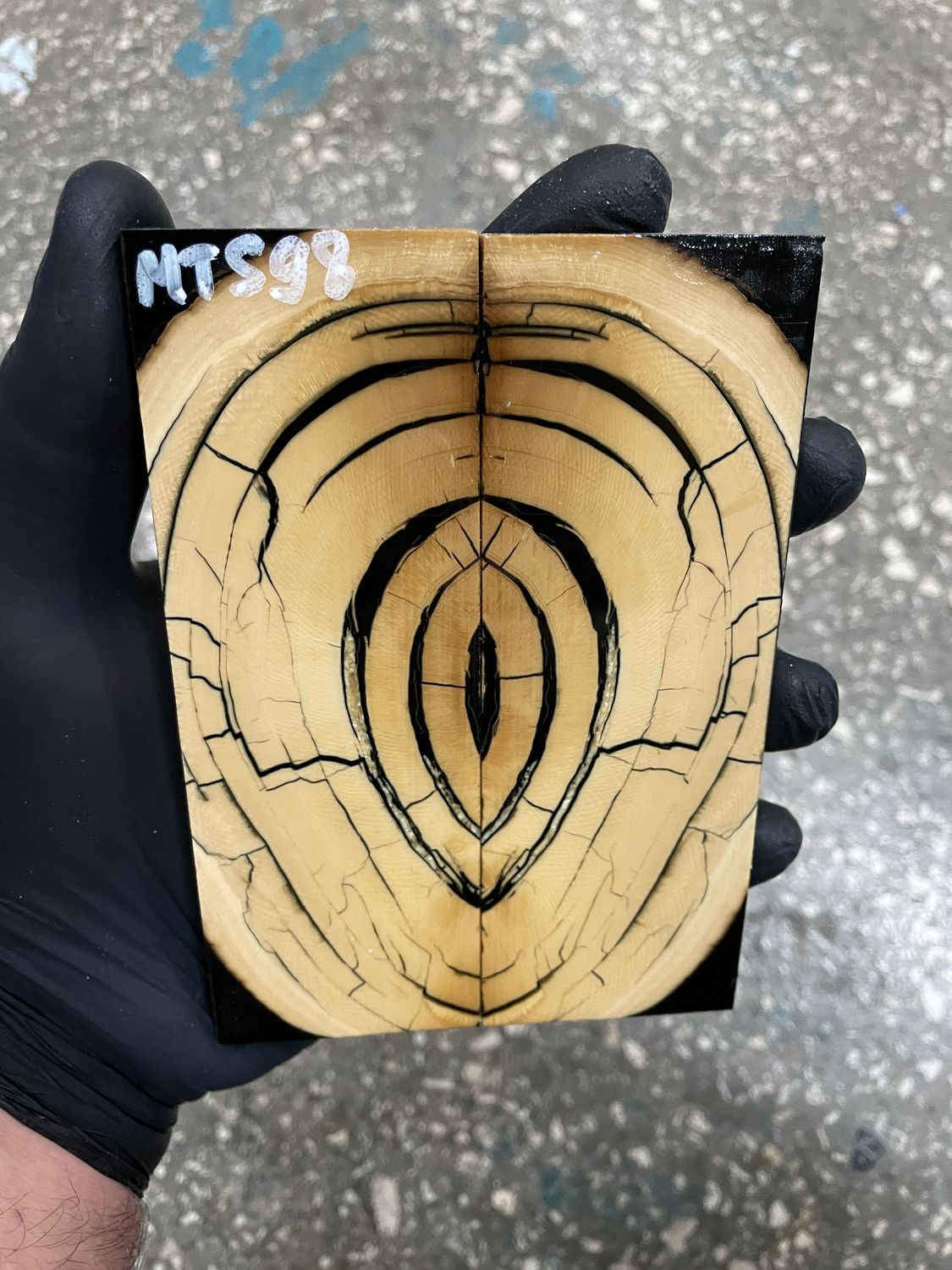 Mammoth tusk scales for knifehandle  5.19-1.85-0.43 inch MTS98