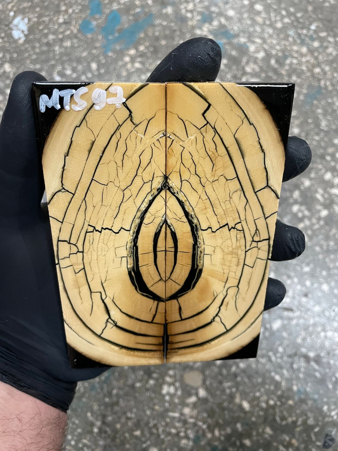 Mammoth tusk scales for knifehandle  5.19-1.85-0.43 inch MTS97