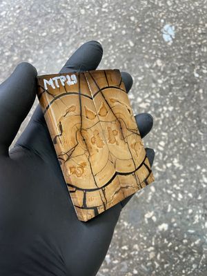 mammoth tusk scales for pocket knife handle stabilized ivory pair unique pattern