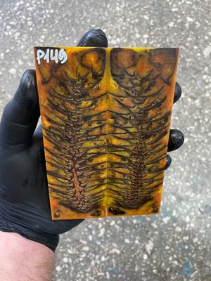 Pinecone in resin scales for knifehandle 5.19-1.73-0.43inch P149