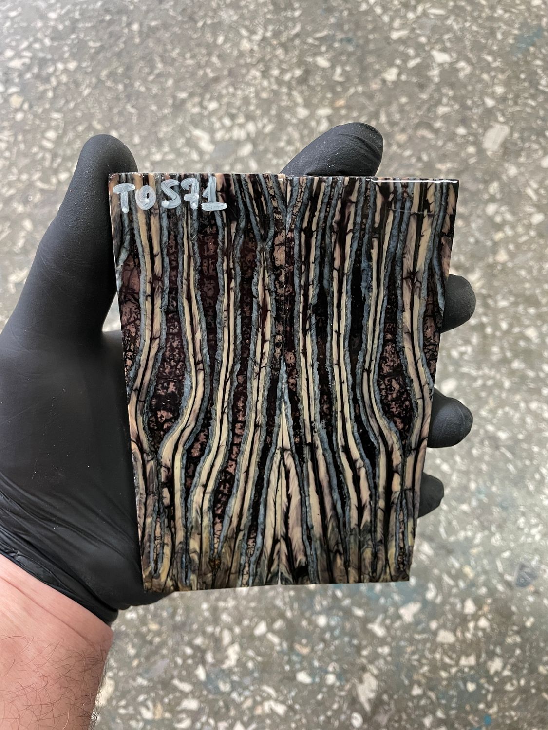 mammoth tooth stabilized knife handle scales pair TOS71