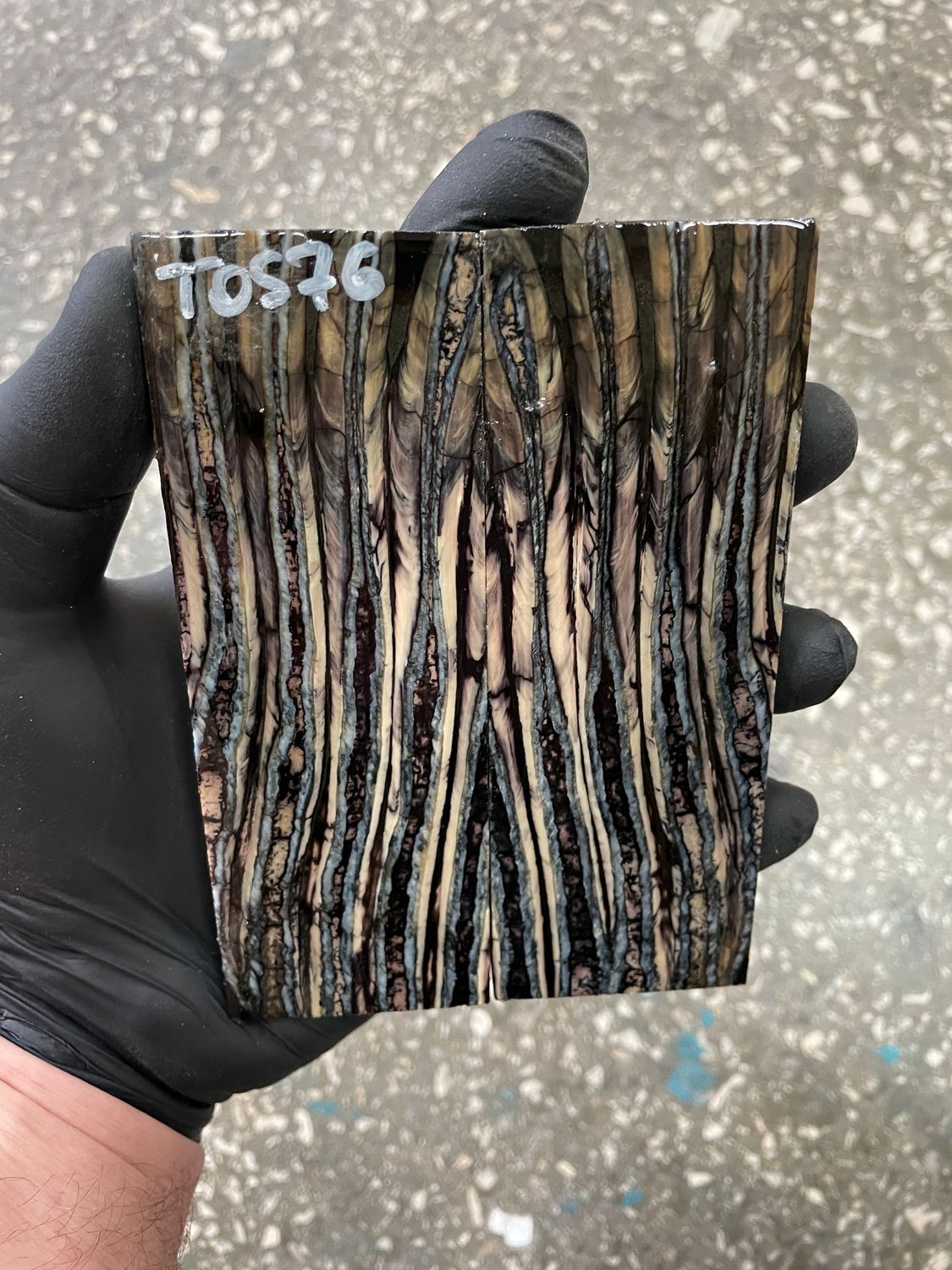 mammoth tooth stabilized knife handle scales pair TOS76