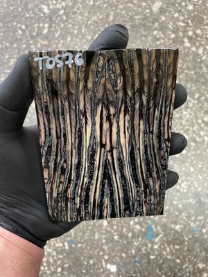 Mammoth tooth scales pair stabilized for knifehandl 5.23-1.85-0.43 inch TOS76