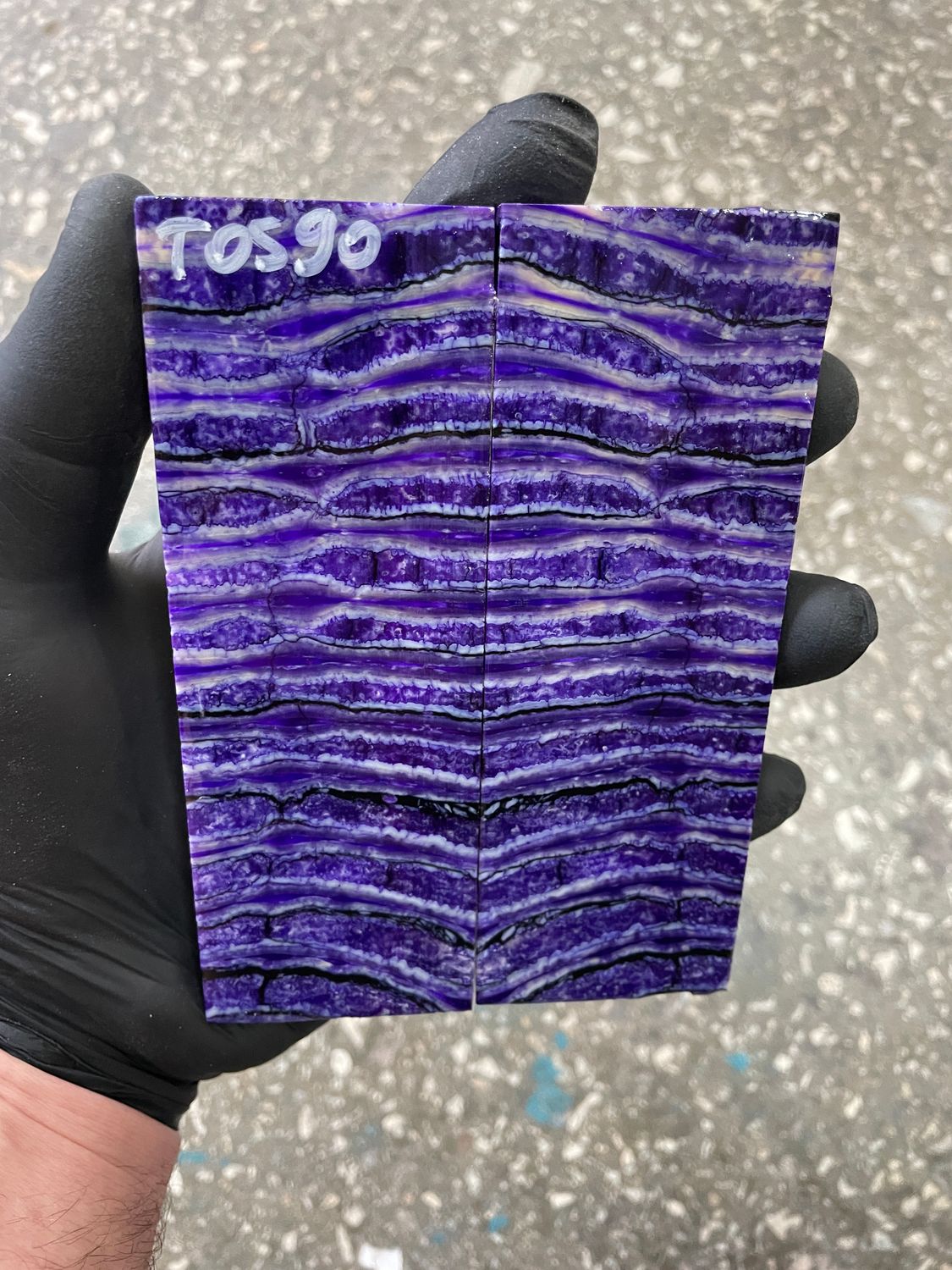 mammoth tooth stabilized knife handle scales pair TOS90