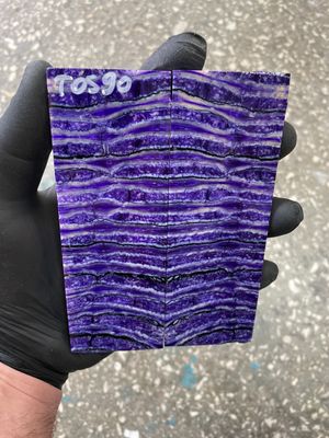 Mammoth tooth scales pair stabilized for knifehandl 5.19-1.85-0.43 inch TOS90