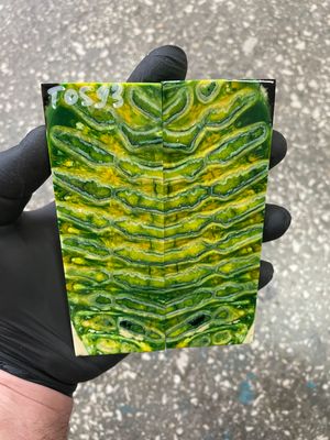 Mammoth tooth scales pair stabilized for knifehandl 5.19-1.85-0.43 inch TOS93