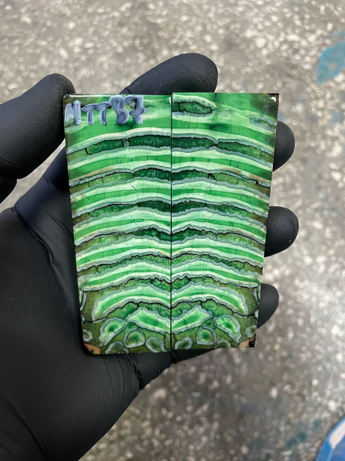 Stabilized mammoth tooth knife scales pair inch for pocket knife handle MTT87