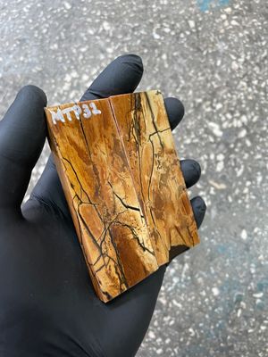 mammoth tusk scales for pocket knife handle stabilized ivory pair unique pattern