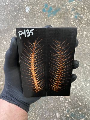 Pinecone in resin scales for knifehandle 5.19-1.73-0.43inch P135