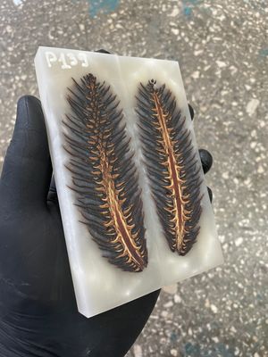 stabilized pinecone in resin knife scales unique pattern custom knifemaking material